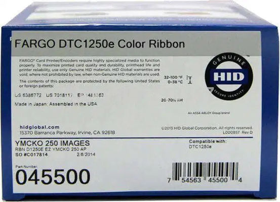 FARGO HID DTC1000 SMARTLOAD COLOR RIBBON 045000 250 ΠΡΙΝΤS YMCKO 1- SDK περιλαμβάνεται