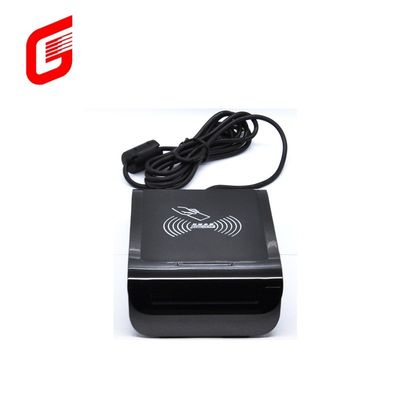 Εξωτερικό μαύρο S9 RS232 / USB Ασύνδετος αναγνώστης κάρτας Smart IC με υποδομές κάρτας All in 1