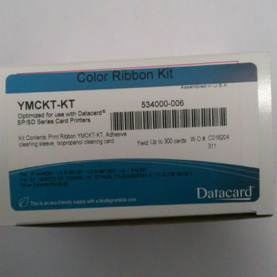 300 εκτυπώσεις Κάρτα δεδομένων CD800 Ρίμπαν YMCKF-KT Φθοριούσα Ρίμπαν συμβατή με 534000-006