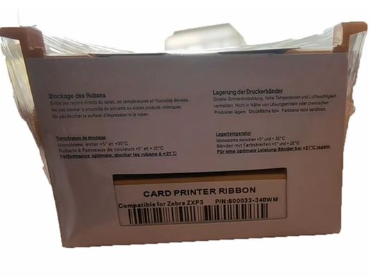 Ζέμπρα ZXP σειρά 3 συμβατή ταινία YMCKO 800033-340WM για P100i P100m P110i P120i