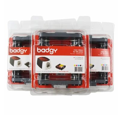 Badgy100/200 Τυποποιητής κάρτας Evolis CBGR0100C YMCKO Ribbon για επαγγελματίες και εκτύπωση