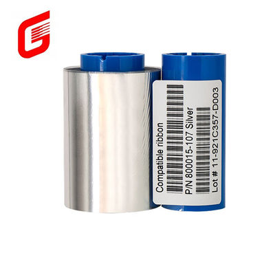 Συμβατό Zebra P310i P330i P430i Μονοχρωματική ασημένια κορδέλα 800015-107 για P300C P300F P420i P520i