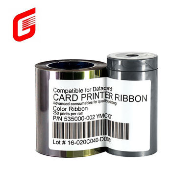Τύπο κάρτας σειράς CP CD Datacard Εφαρμόσιμο 250 εκτυπώσεις/τυλίγμα YMCKT Συμβατή κορδέλα