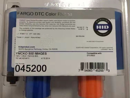 Fargo DTC4500 Τυποποιητής κάρτας ταυτότητας Ribbon YMCK Χρώμα 045200 για επαγγελματική εκτύπωση