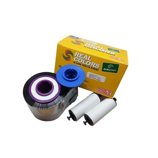 9mm Width Compatible YMCKO Color Ribbon 2000 Εκτυπώσεις για εκτυπωτή καρτών Ζέμπρα 800077-761