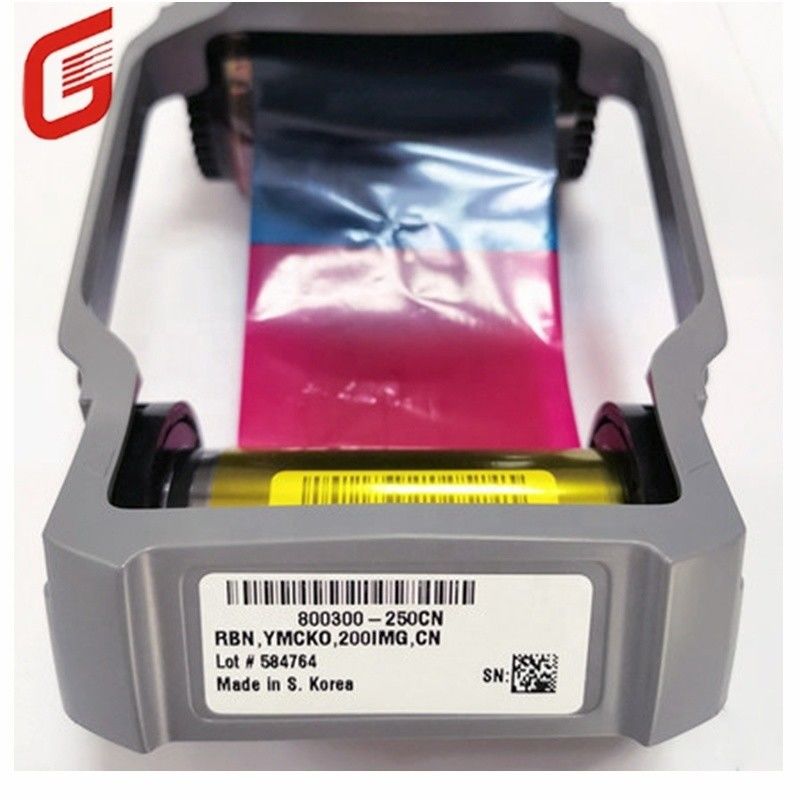 Ζέμπρα ZC100 / ZC300 Σειρά Πινακτής κάρτας ταυτότητας Ribbon 800300-252CN YMCKO Χρώμα 300 εκτυπώσεις