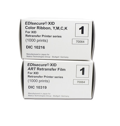 DIC10216 Χρωματική κορδέλα DIC10319 Φόρμα για εκτυπωτή καρτών Matica XID8300 1000 εκτυπώσεις/τυλίγμα