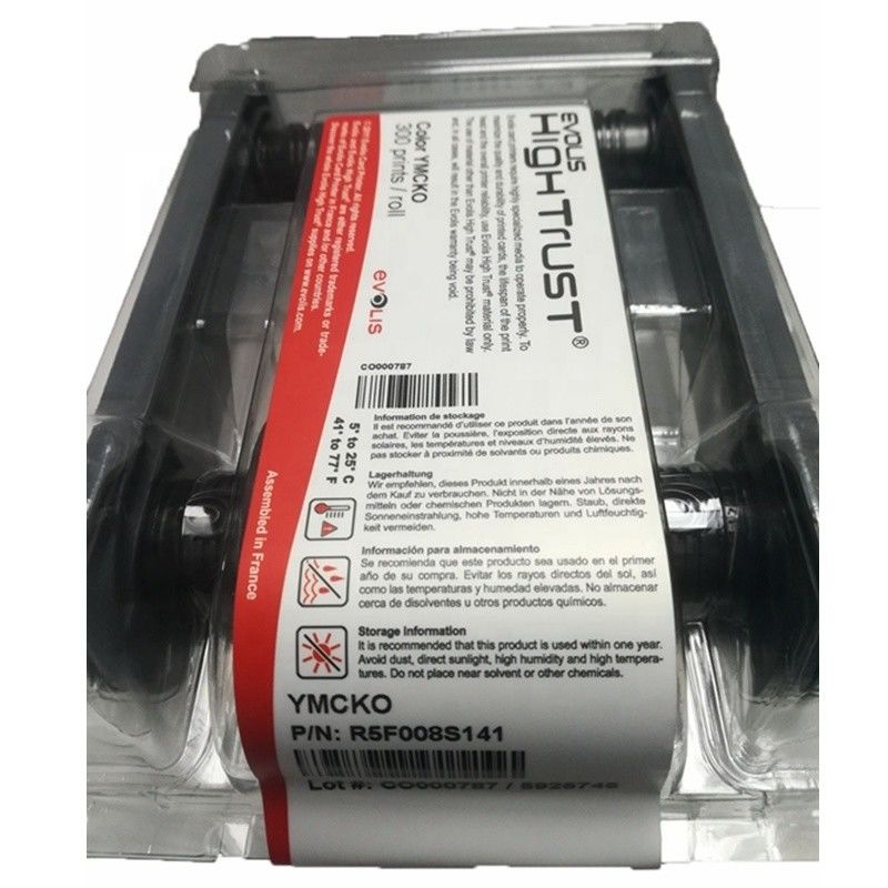 Evolis R5F008S141 Χρωματική κορδέλα για κάρτες πλάτους 12 mm και εκτυπωτή Primacy/Zenius/Elypso